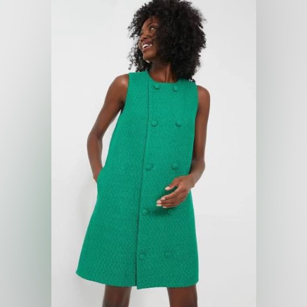 NWT Pomander Place Turquoise Bouclé Jackie Dress